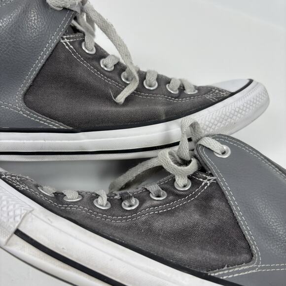 Converse All Star Chuck Taylor High Top Sneakers Shoes Mens 9 Gray Street - Picture 8 of 13